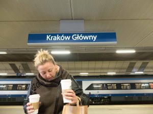 Zug zum Flug in Krakau